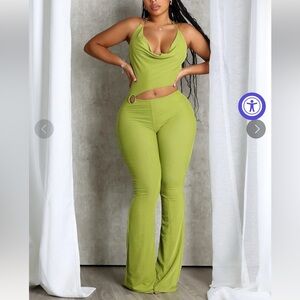 Green Halter Jumpsuit